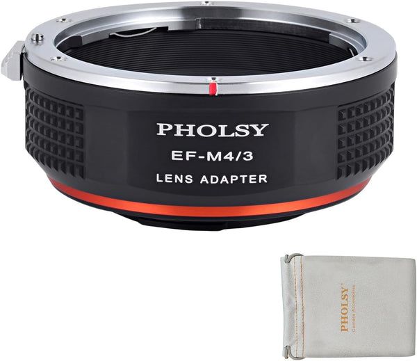 Manual Focus Lens Adapter EF to MFT for Canon EF EF-S Mount Lens to Micro Four Thirds Cameras, Compatible with Olympus