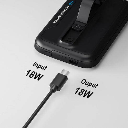 TECHSMARTER Magnetic Power Bank 5,000mAh, Wireless Portable Charger, 18W USB-C Fast Charging Battery Pack