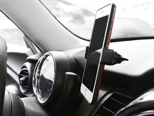 iJDMTOY Bolt-On Mount Cell Phone GPS Holder - Black, Compatible with MINI Cooper R55 R56