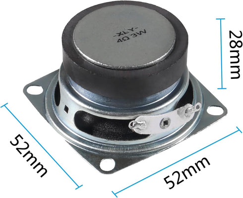 Shutao 2Pcs 3W 2" 52 MM 2" 4 Loudspeaker Ohm Bass Speaker Audio Sound Home Theater Loudspeaker Full Frequency Range