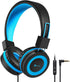 iClever HS14 Kids Headphones: Foldable Wired Headset with Microphone, 85/94dB Volume Limit for Boys/Girls/School/Travel.