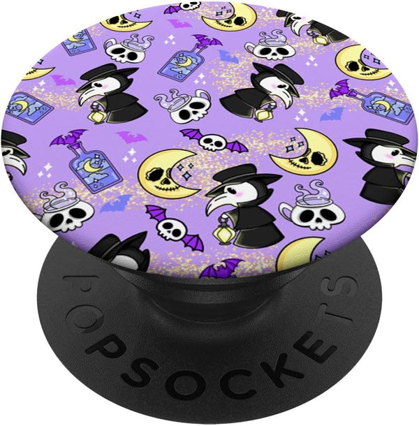 Plague Doctor Pattern Witchy Spiritual Magical Halloween PopSockets PopGrip: Swappable Grip for Phones & Tablets