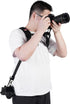 Quick Release Dual Camera Harness with Safety Tether, Adjustable Length for 2 Cameras, DSLR SLR Strap