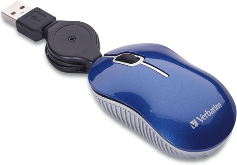 Verbatim Wired Optical Computer Mini USB-A Mouse - Plug & Play Corded Small