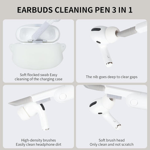 Compatible Charging Case Cover for Apple AirPods Pro 2nd/1st Generation with Cleaner Kit, Luminous 3D Halloween Ghost