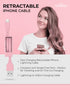 LIQUIPEL Powertek Retractable MFi Certified Charger, 3ft Lightning to USB Cable for Fast Charging (Pink)