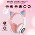 Kids Bluetooth Headphones, Bluetooth Headphones for Kids and Adults, Cat Headphones for Girls and Boys