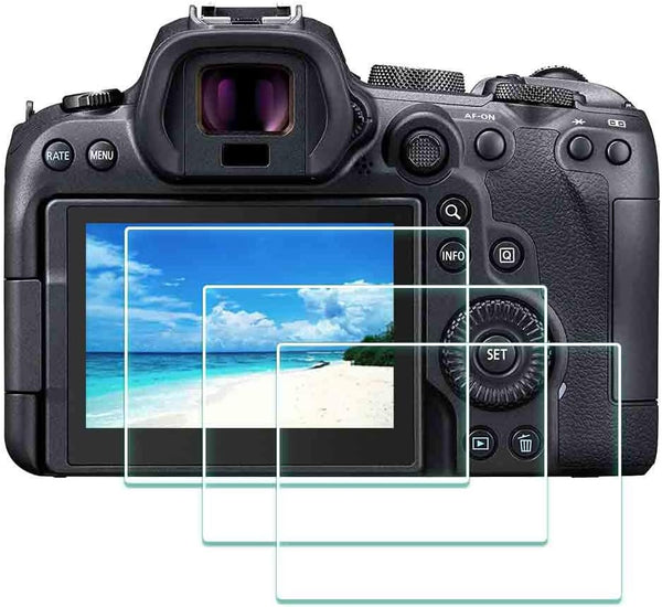 Screen Protector for Canon EOS R7 / R6 Mark II / R6 Camera, 9H Tempered Glass Edge to Edge Protection (3 Pack)