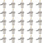 BNC Female Panel Mount Connector, 25 Pcs BNC Chassis Female Nut Bulkhead RF Connector for Coaxial Cable