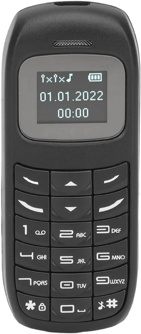 GOWENIC BM70 Mini Smartphone, 2G Unlocked Mobile Phone, 0.66 Inch Screen, Dual SIM, Bluetooth Music Player (Black)