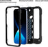 MARKILL iPhone 15 Pro Max Case, Heavy-Duty Military Grade Shockproof Cover with Double Ring Stand (Black)