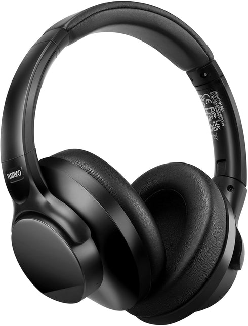 TUINYO Wireless Headphones, Noise Cancelling Over Ear Bluetooth Headphones with 60H Playtime, Black
