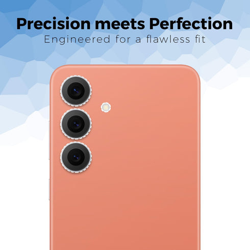Vision Signs & Graphics S25 3M Glossy Glitter Phone Skin Compatible with Samsung Galaxy FE - Solid Salmon - Premium