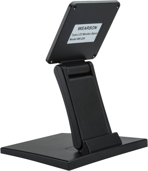 WS-03A Adjustable LCD TV Stand, Folding Metal Monitor Desk Stand with VESA Hole 75x75mm & 100x100mm