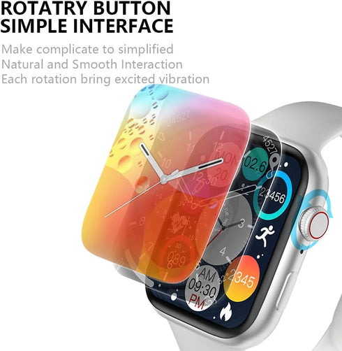 Smart Watch for Men Women Kids, 2.09" Touch Screen Fitness Tracker Smartwatch with Call/SMS/Sleep Monitor, Black