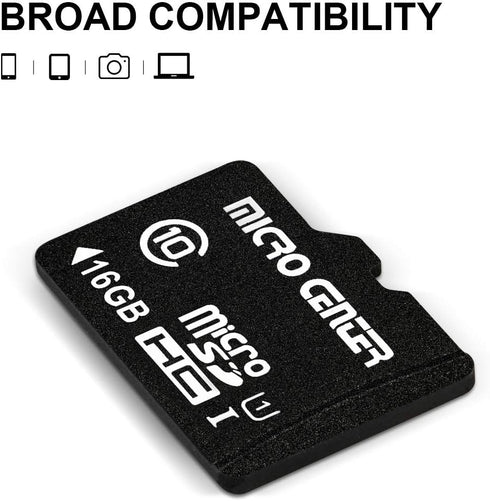 INLAND Micro Center 16GB Class 10 MicroSDHC Flash Memory Card with Adapter, 80MB/s UHS-I, C10, U1 (10 Pack)