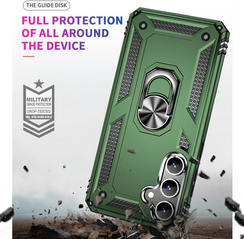 for Samsung Galaxy S24 Case, Galaxy S24 Case with HD Screen Protector - Military Grade Protective Cases with Ring for