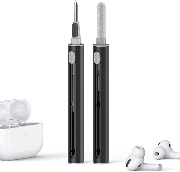 1 Pack Airpods Earbuds Cleaner Kit - Cleaning Kit Pen Shape with Soft Brush Flocking Sponge Tool for Airpods Pro 1 2