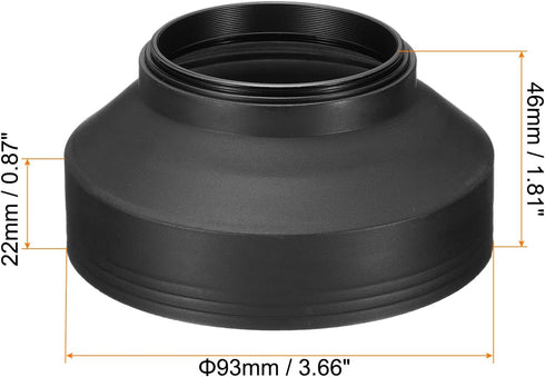 PATIKIL 55mm Camera Lens Hood, Rubber Collapsible Lens Protector Anti-Reflection Blocks Excess Sunlight Enhance Camera Photography for Nikon, for Fujifilm, for Pentax, for Leica