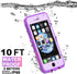 iPhone SE 2020/iPhone 8 Waterproof Case, IP68 Full-Body Sturdy, Built-in Screen Protector, Shockproof - Purple