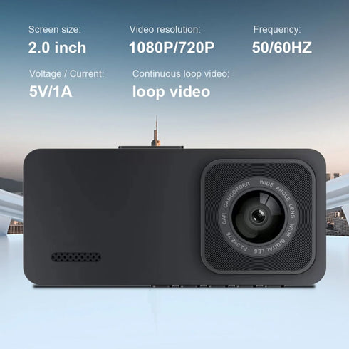 X W EI UNION 2K 1080P 2 Inch Dash Camera Front and Inside Dash Cam for Car Security Video Recorder with Audio Plug
