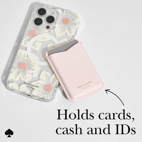 Kate Spade New York Magnetic Wallet/Card Holder, Compatible with MagSafe Wallet - Pale Dogwood