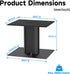 suptek 7.9 6.5" 6.1" SDM003MB x Universal Desktop Speaker Stands Pair for Bookshelf & Desktop Speakers Tall Sturdy Base
