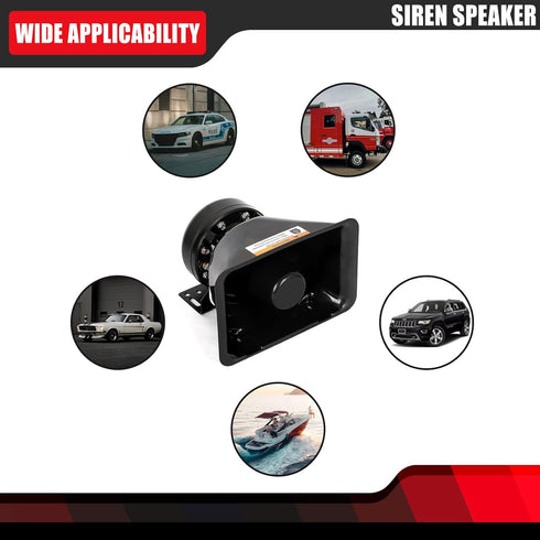 High Performance Siren Speaker, Compatible with Any 100-200 Watt Siren