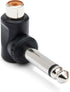Hosa GPR-123 RCA to 1/4" TS Right Angle Adaptors, 2 Pieces