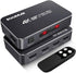 4K HDR HDMI Switch, Koopman 4 Ports 4K 60Hz HDMI 2.0 Switcher with IR Wireless Remote, Supports UltraHD Dolby Vision