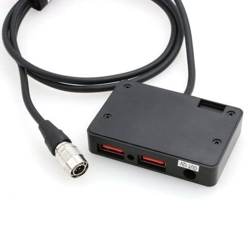 DV-SQN4S Hirose 4 Pin to Dual USB Type-A QC 3.0 - Quick Charging Power Cable for Smartphones or Tablets