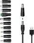 waremew Universal Charger Power Cable, 5V USB to DC 5.5x2.1mm,with 10 Connectors (Micro-USB,