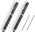 Metal Multi-Function Pen with Touch Screen Stylus, Flashlight, Creative Christmas and Birthday Gifts (2 Black)