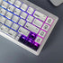 Blank Crystal Transparent Black Keycaps, 1U XDA Profile for MX Switches, Mechanical Keyboard Backlit (20pcs)