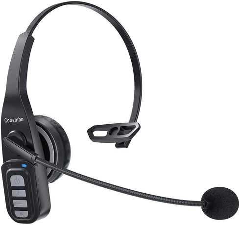 Conambo Trucker Bluetooth Headset 5.0 with Microphone, Noise Cancelling Wireless Phone Headset, 22Hrs Talktime