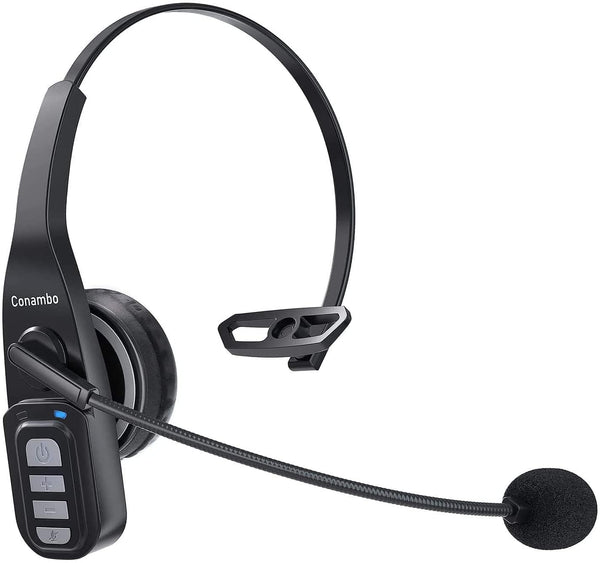 Conambo Trucker Bluetooth Headset 5.0 with Microphone, Noise Cancelling Wireless Phone Headset, 22Hrs Talktime