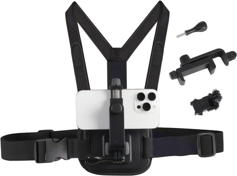 Suptig Phone Chest Mount Phone Harness Strap Holder Compatible for iPhone, Samsung, Gopro,