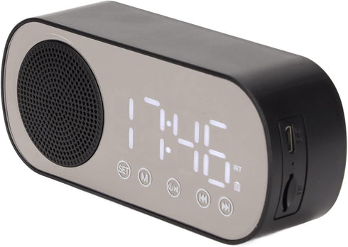 Hilitand Radio Alarm Clock, Bluetooth 5.0 Portable Speaker Digital Clock with Dual