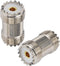 Boobrie 2-Pack SO239 Barrel Adapter, UHF Female to Female Coaxial Connector, PL259 Coupler for CB Ham Radio