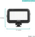 Movo LED-30 Mini LED Light Panel with Adjustable Brightness and Rechargeable Battery - Portable Light Perfect