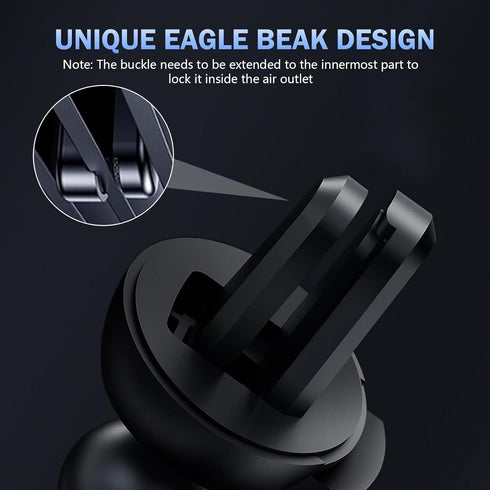 Shakas Car Air Vent Phone Holder, Anti-shaking Anti-slip Adjustable Angle Navigation Bracket, Auto-locking Mute Design