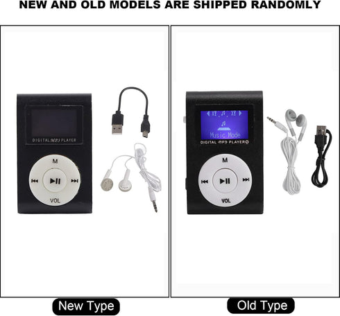 GOWENIC MP3, MP3 32GB MP3 Mini Music Player, Portable Music Player, BackClip LCD Screen Design, Memory Card Support