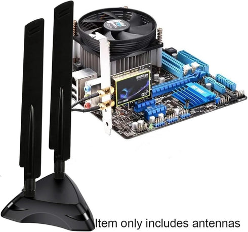 Dual Band 2.4GHz 5GHz 5.8Ghz RP-SMA Gaming WiFi 6E 802.11ac/ax Wireless Antenna with Magnetic Base for Intel AX201 AX200 PCIe NGFF WiFi USB Card PC Desktop PCIe WiFi Card Wireless Network Router