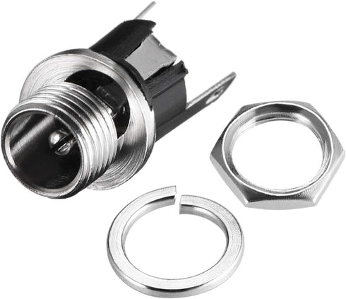 uxcell 10pcs 5.5mmx2.1mm DC Power Jack Socket Female Mount Connector DC-025M