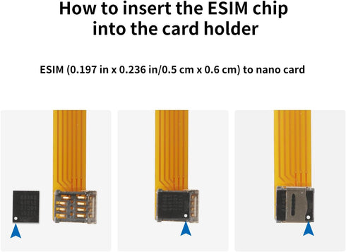PinQiongZhe 2 Inches (4 ESIM Card Adapter ESIM Card Holder Test Converter Insertion Slot ESIM to Nano SIM Extension