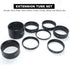 8PCS M48x0.75 Set,M48 3mm 5mm 7mm 10mm 12mm 15mm 20mm 30mm Telescope Extension Tube Extension Tube Kit Length Extending