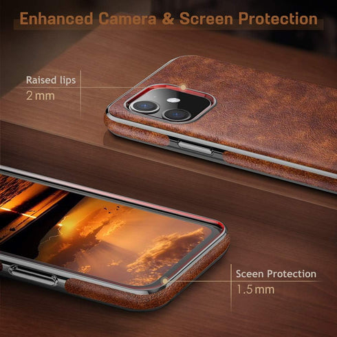 LOHASIC iPhone 11 Case, Thin Slim Leather Luxury PU Soft Non-Slip Grip Protective Cover for iPhone 11 (2019)
