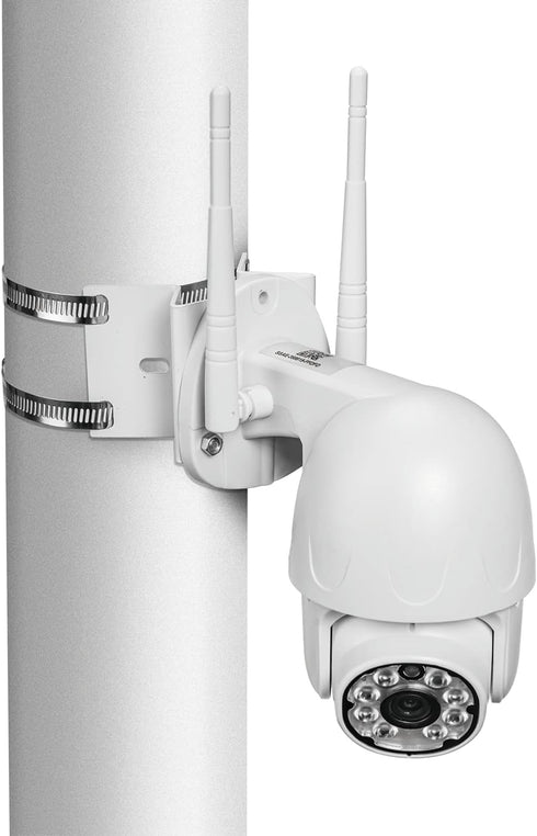 Small Size External Wall Corner Mounting Bracket for PTZ Camera, 90 Degree Vertical Wall Angle Support (White - Steel)