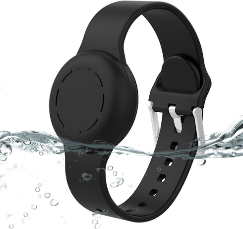 Waterproof Airtag Bracelet for Kids, Silicone Wristband Hidden Holder Case Compatible with Apple Air Tag, Adjustable