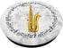 Saxophone Jazz Player Gift Music Notes Circle White Marble PopSockets PopGrip: Swappable Grip for Phones & Tablets